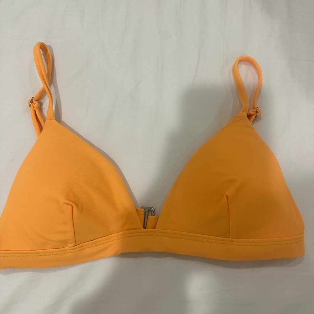 Orange Triangle Bikini Top